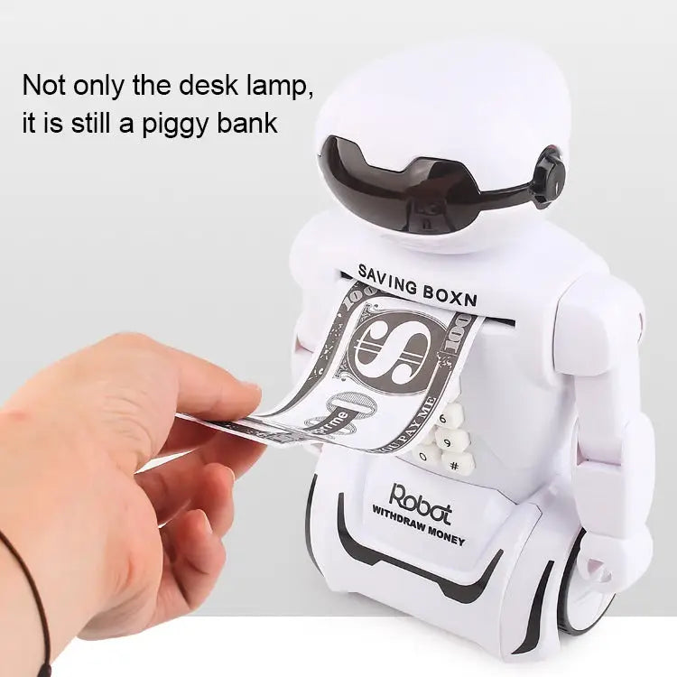 Multi-function Robot Piggy Bank Desk Lamp Code Money Box for Children - Robot Bank