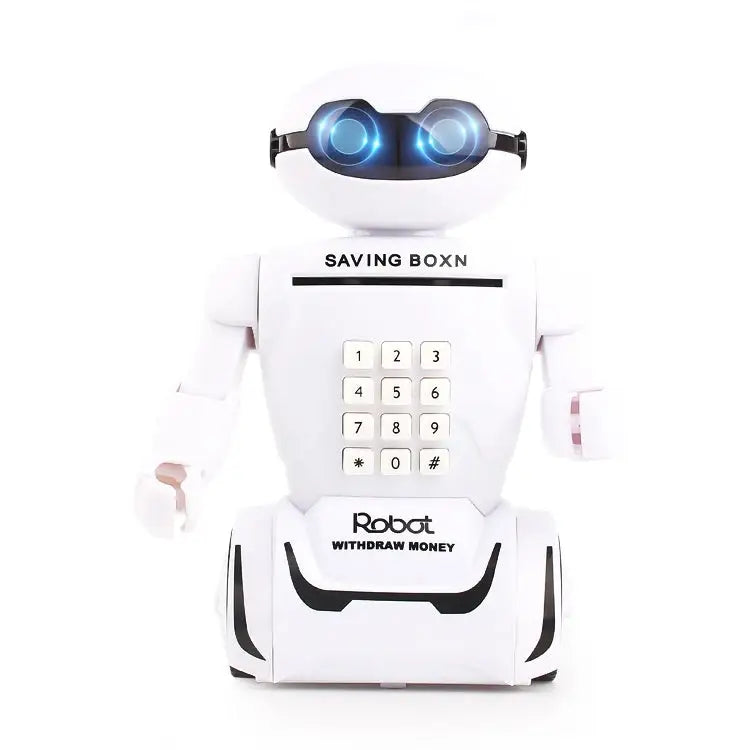 Multi-function Robot Piggy Bank Desk Lamp Code Money Box for Children - Robot Bank