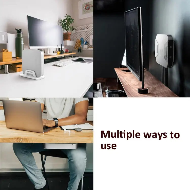 Multi-Function Tablet Bracket Router Desktop Wall Storage Bracket For Mac Mini Tablet Bracket (Transparent) - Tablet