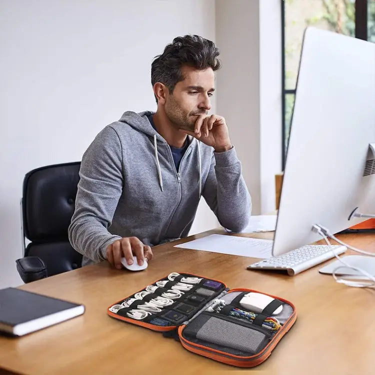 Multi-functional Headphone Charger Data Cable Storage Bag Portable Power Pack Size:M 25 x 18 x 5cm 25 x 18 x 5cm
