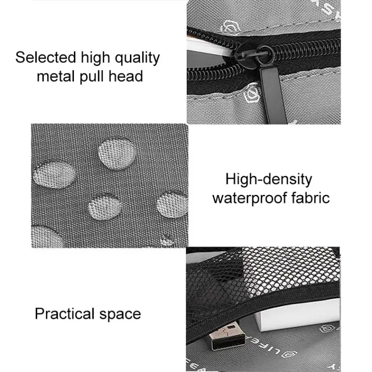 Multi-functional Headphone Charger Data Cable Storage Bag Portable Power Pack Size:M 25 x 18 x 5cm 25 x 18 x 5cm