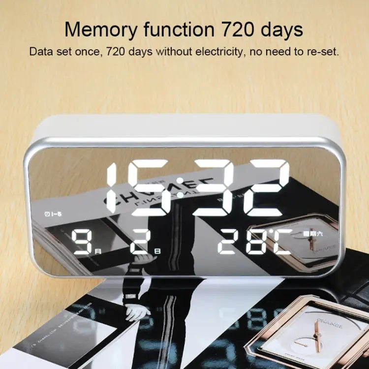 Multi-functional Large Screen LED Digital Music Alarm Clock with Time / Week / Temperature / Calendar Display & Remote