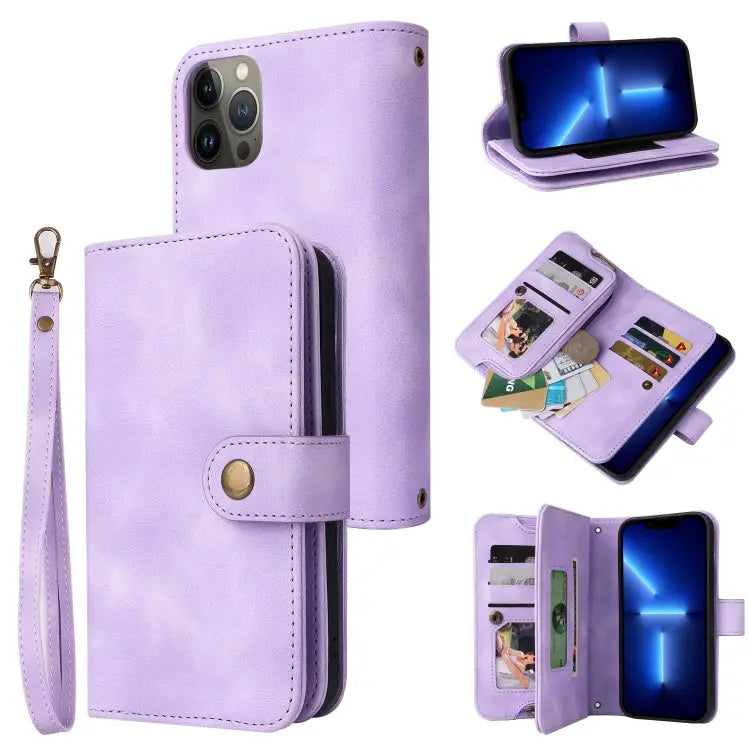 Multifunctional Card Slot Zipper Wallet Flip Leather Phone Case For iPhone 11 For iPhone 11 Pro For iPhone 11 Pro Max