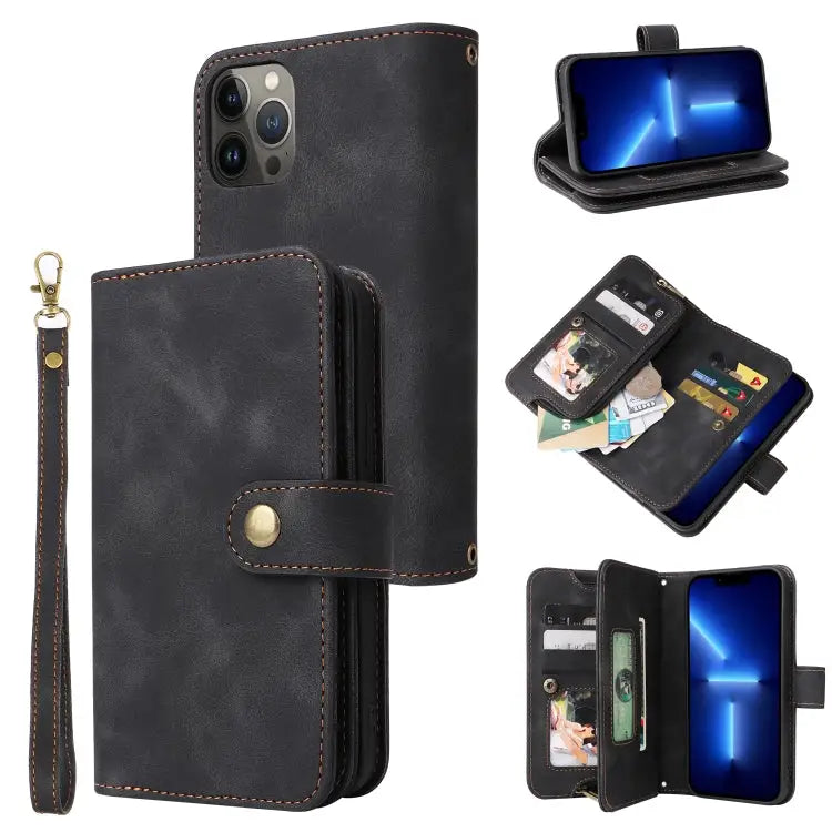 Multifunctional Card Slot Zipper Wallet Flip Leather Phone Case For iPhone 11 For iPhone 11 Pro For iPhone 11 Pro Max