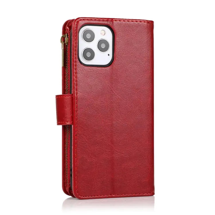 Multifunctional Crazy Horse Texture Horizontal Flip Leather Case with 9 Card Slot & Holder & Zipper Wallet & Lanyard