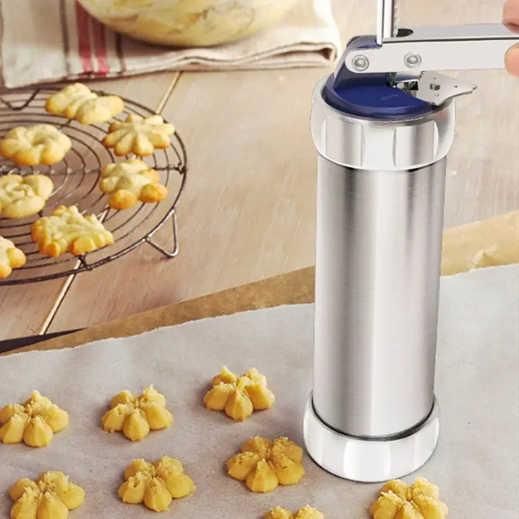 Multifunctional Household Cookie Biscuit Machine Tool Mold Decorating Mounted DIY Baking with 20 Moulds & 4 Nozzles