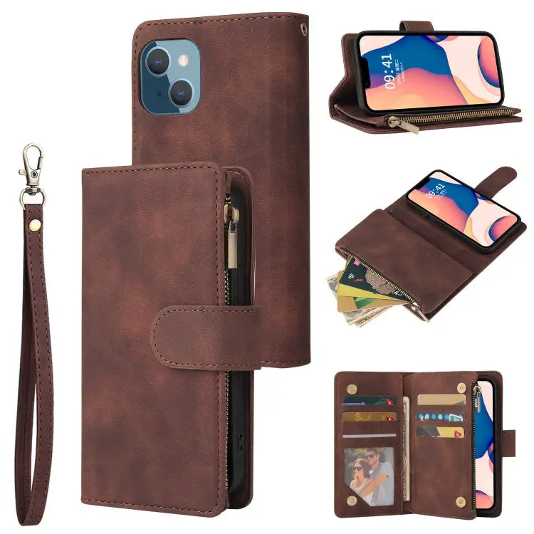 Multifunctional Phone Leather Case with Card Slot For iPhone 14 For iPhone 14 Plus For iPhone 14 Pro For iPhone 14 Pro