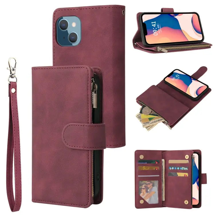 Multifunctional Phone Leather Case with Card Slot For iPhone 14 For iPhone 14 Plus For iPhone 14 Pro For iPhone 14 Pro