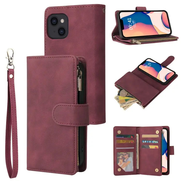 Multifunctional Phone Leather Case with Card Slot For iPhone 14 For iPhone 14 Plus For iPhone 14 Pro For iPhone 14 Pro