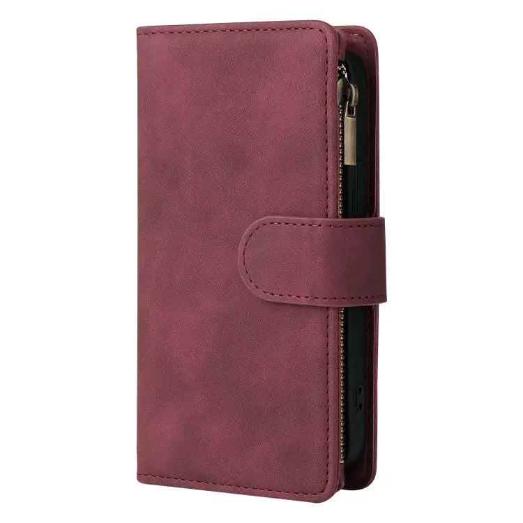 Multifunctional Phone Leather Case with Card Slot & Holder & Zipper Wallet & Photo Frame For iPhone 13 mini For iPhone