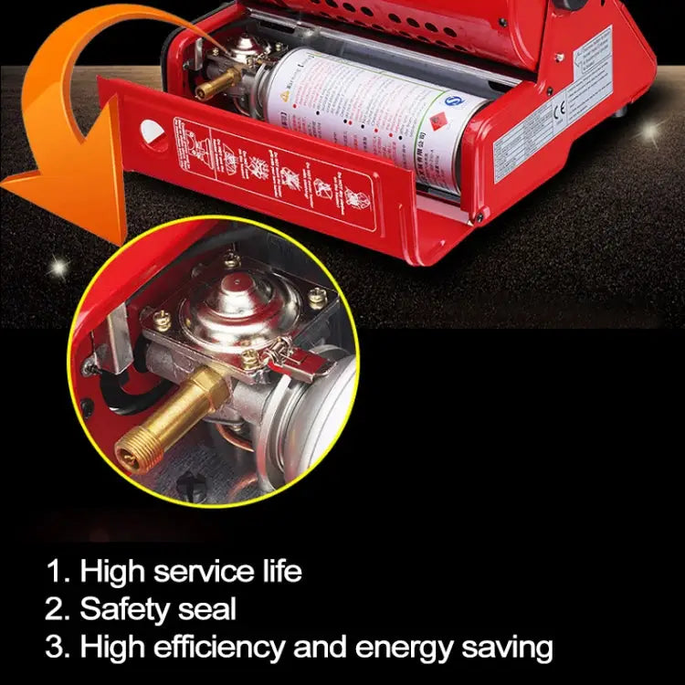 Multifunctional Portable Outdoor Camping Trip Gas Heater Gas Stove Burner Powered by Dual Gas Tank (Not Included)