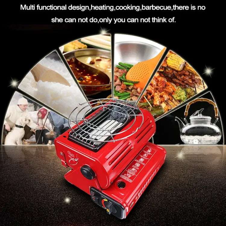 Multifunctional Portable Outdoor Camping Trip Gas Heater Gas Stove Burner Powered by Dual Gas Tank (Not Included)