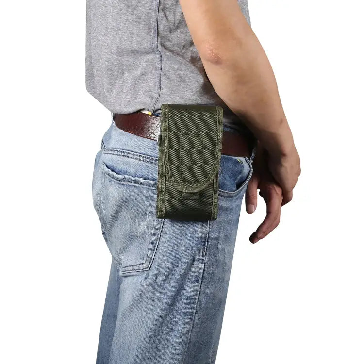 Multifunctional Universal Vertical Nylon Fabric Waist Bag Tactical Belt Bag For 5.3 inch and Below Phones For 6.7 inch