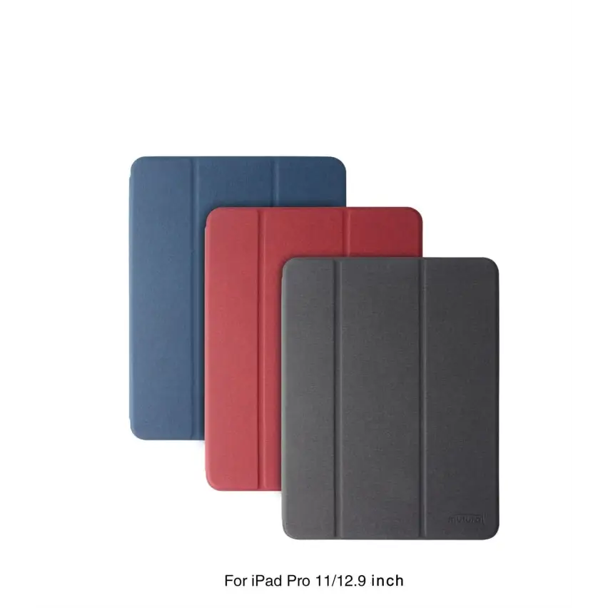 Mutural Exquisite Series Cloth Texture PU + TPU Leather Case for iPad Pro 12.9 inch (2018) with 3-Fold Holder & Pen