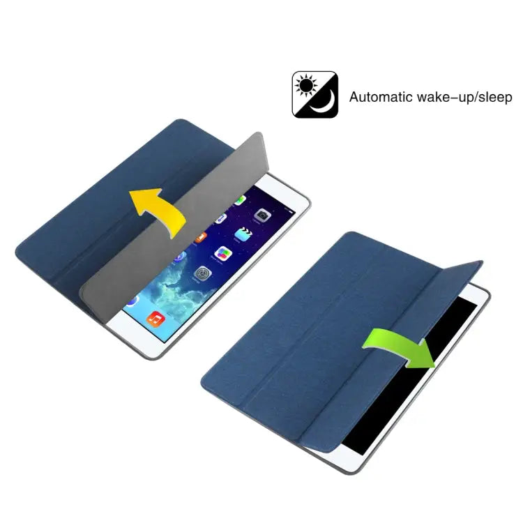 Mutural Exquisite Series Cloth Texture PU + TPU Leather Case for iPad Pro 10.5 inch with 3-Fold Holder & Pen Slot &