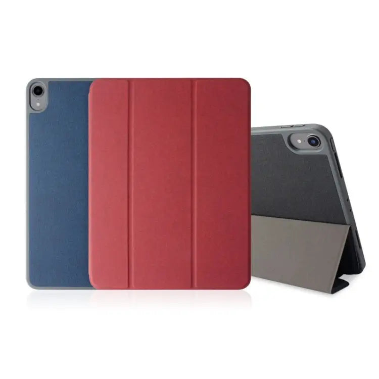 Mutural Exquisite Series Cloth Texture PU + TPU Leather Case for iPad Pro 12.9 inch (2018) with 3-Fold Holder & Pen