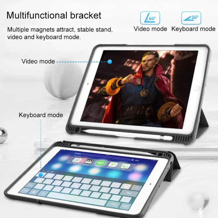 Mutural Horizontal Flip PC + TPU + PU Leather Case with Holder & Pen Slot For iPad 10.2 For iPad 9.7 For iPad Pro 10.5