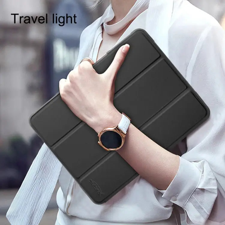 Mutural Horizontal Flip PC + TPU + PU Leather Case with Holder & Pen Slot For iPad 10.2 For iPad 9.7 For iPad Pro 10.5