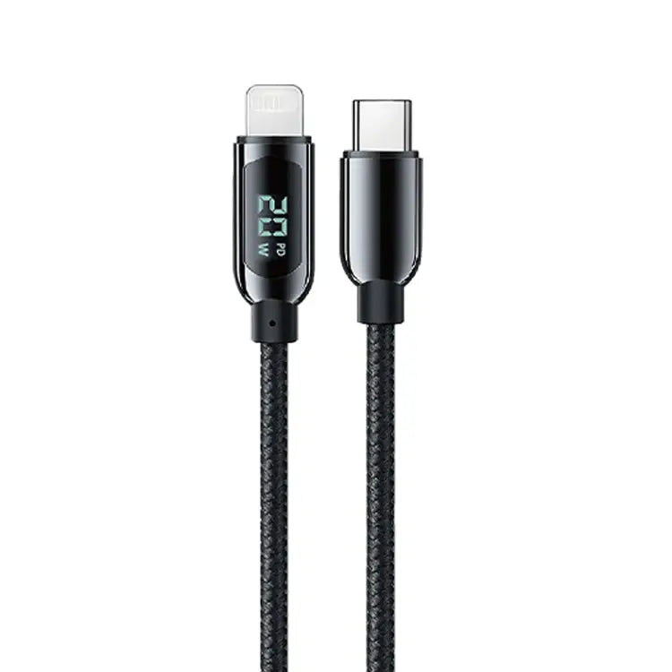 Mutural Li-CC001 1.2m PD20W Digital Display USB-C / Type-C to 8 Pin Charging Data Cable - Type-C to 8 Pin