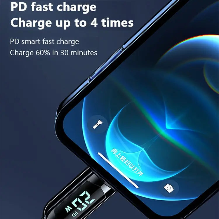 Mutural Li-CC001 1.2m PD20W Digital Display USB-C / Type-C to 8 Pin Charging Data Cable - Type-C to 8 Pin