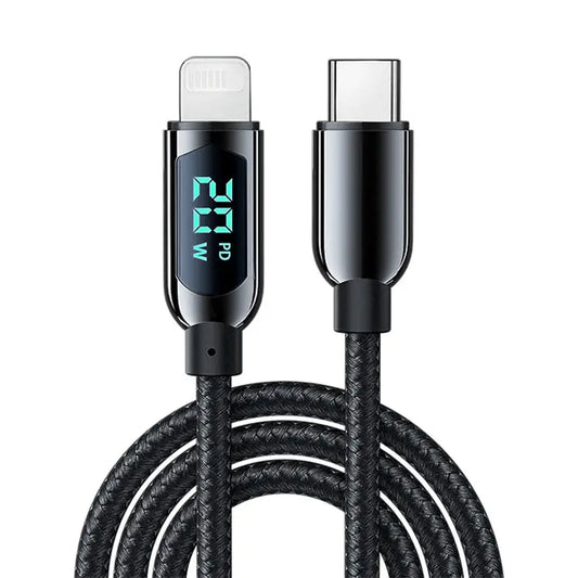 Mutural Li-CC001 1.2m PD20W Digital Display USB-C / Type-C to 8 Pin Charging Data Cable - Type-C to 8 Pin