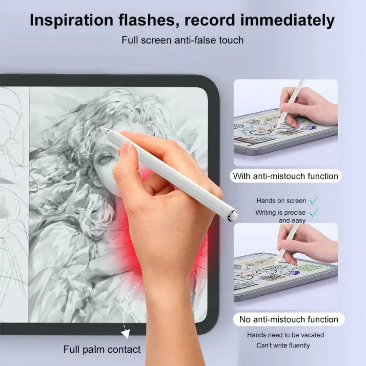 Mutural P-950B Tilt Pressure Sensor Capacitive Stylus Pen with Palm Rejection for iPad 2018 or Later 950B - 950B