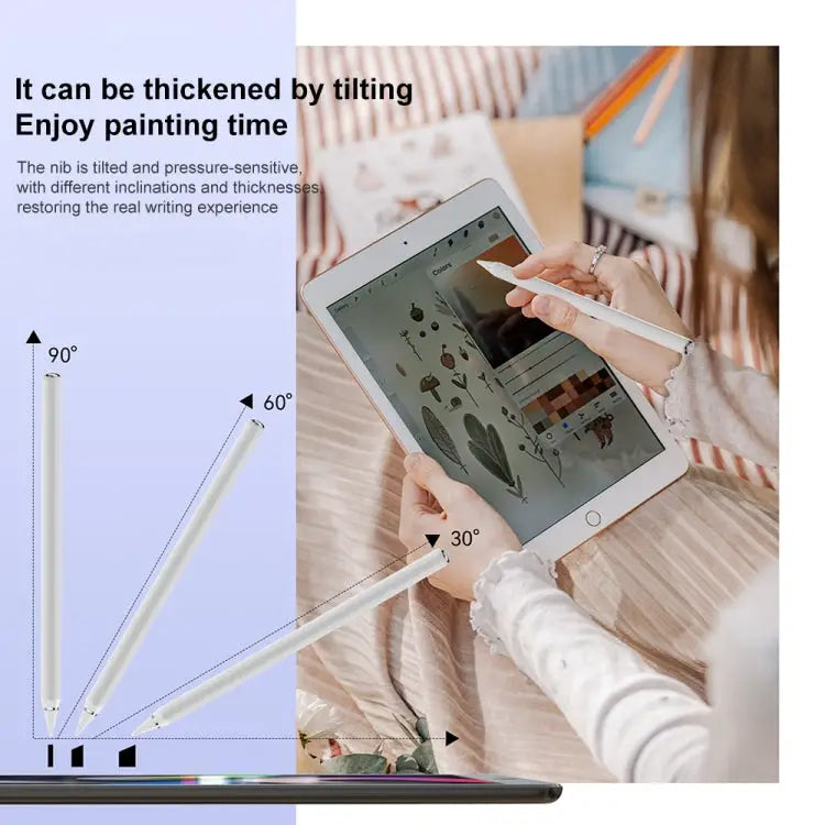 Mutural P-950B Tilt Pressure Sensor Capacitive Stylus Pen with Palm Rejection for iPad 2018 or Later 950B - 950B