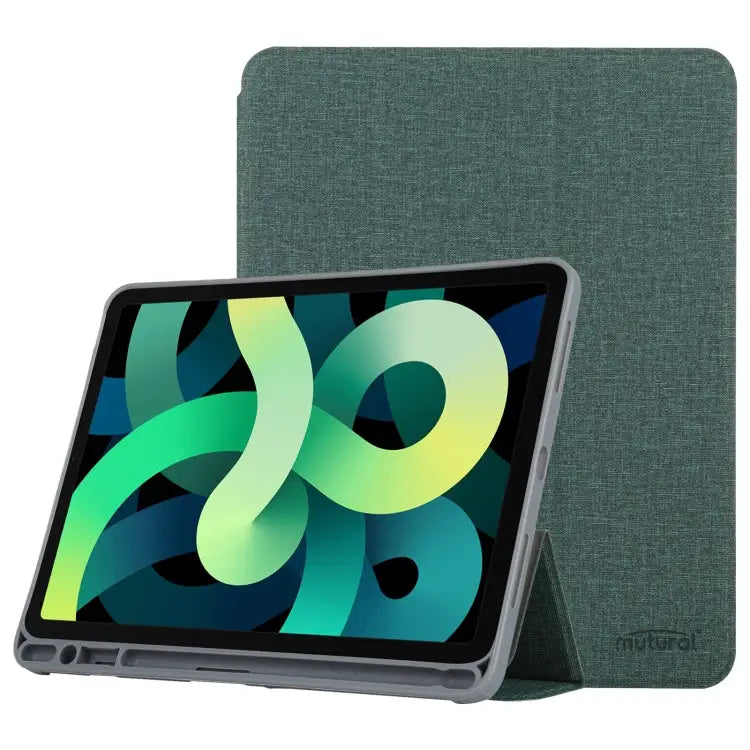 Mutural YASHI Series Tablet Leather Smart Case For iPad 10th Gen 10.9 2022 - For iPad 10th Gen 10.9 2022 / Green