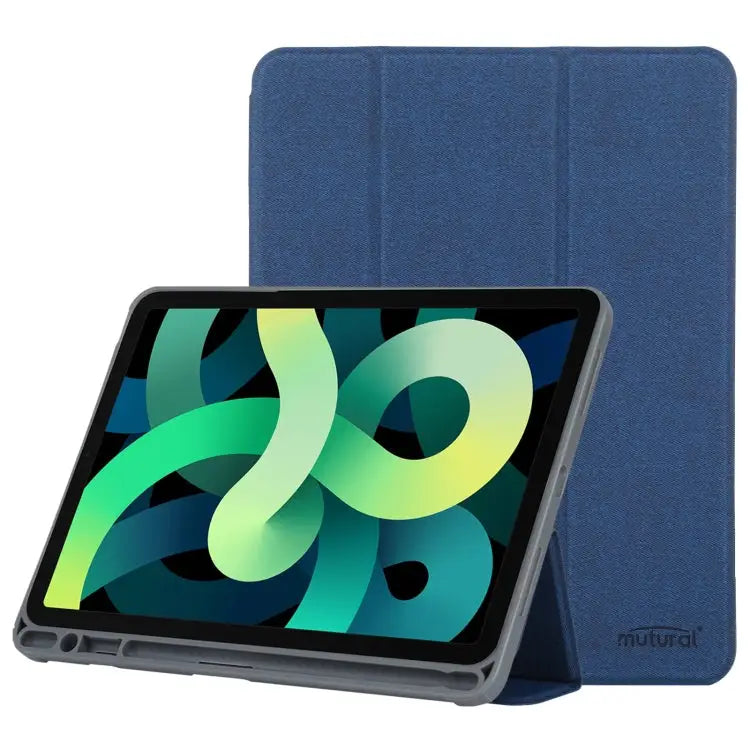 Mutural YASHI Series Tablet Leather Smart Case For iPad 10th Gen 10.9 2022 - For iPad 10th Gen 10.9 2022 / Blue - Apple