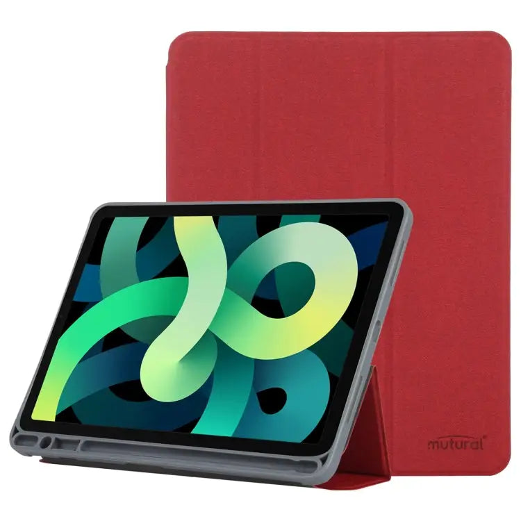 Mutural YASHI Series Tablet Leather Smart Case For iPad 10th Gen 10.9 2022 - For iPad 10th Gen 10.9 2022 / Red - Apple