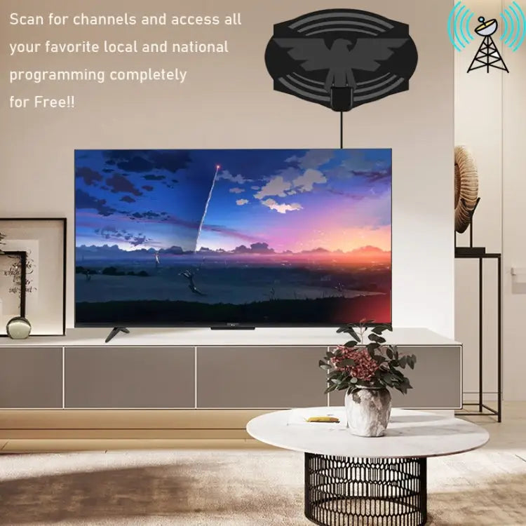MYC-HDTV049 25dB 4K HDTV Antenna Reception Range: 150 Miles - MYC-HDTV049