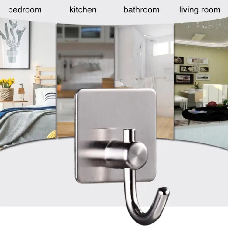 MYD-1038 304 Stainless Steel Sticky Hook Kitchen Bathroom Multi-functional Hole Free Wall Mount Holder MYD-1038