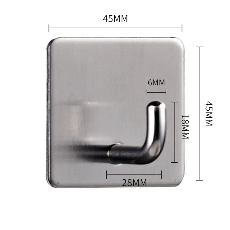 MYD-1038 304 Stainless Steel Sticky Hook Kitchen Bathroom Multi-functional Hole Free Wall Mount Holder MYD-1038