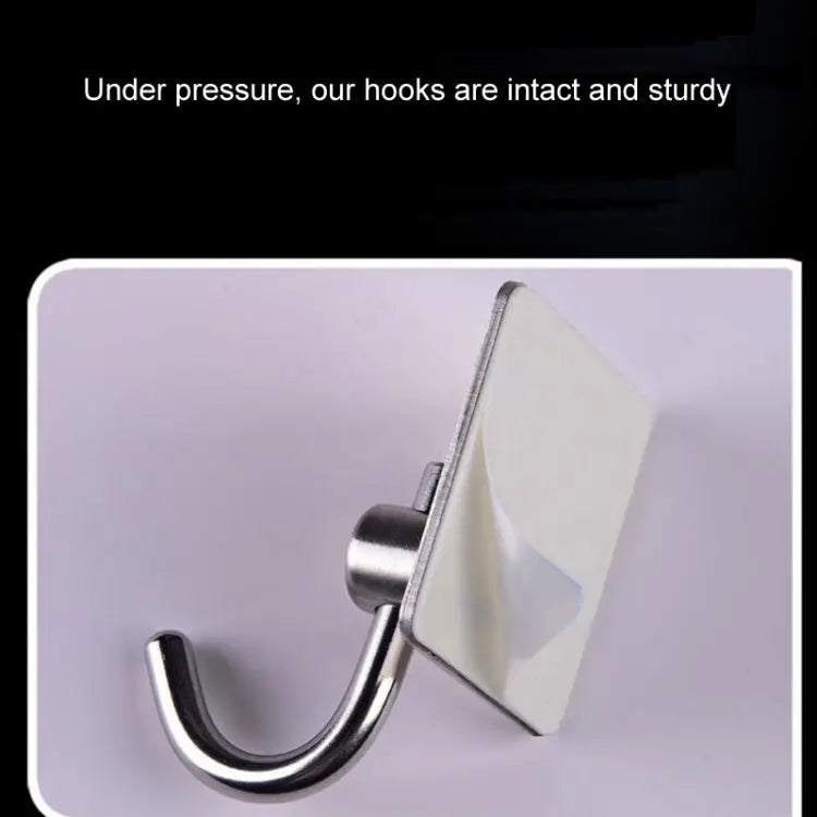 MYD-1038 304 Stainless Steel Sticky Hook Kitchen Bathroom Multi-functional Hole Free Wall Mount Holder MYD-1038