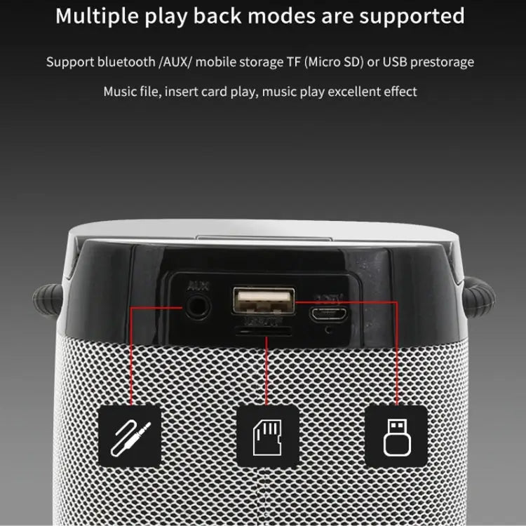 NBY 6650 Portable Multi-function Bluetooth Speaker 3D Surround Stereo Sound Support Wireless Charging - Apple