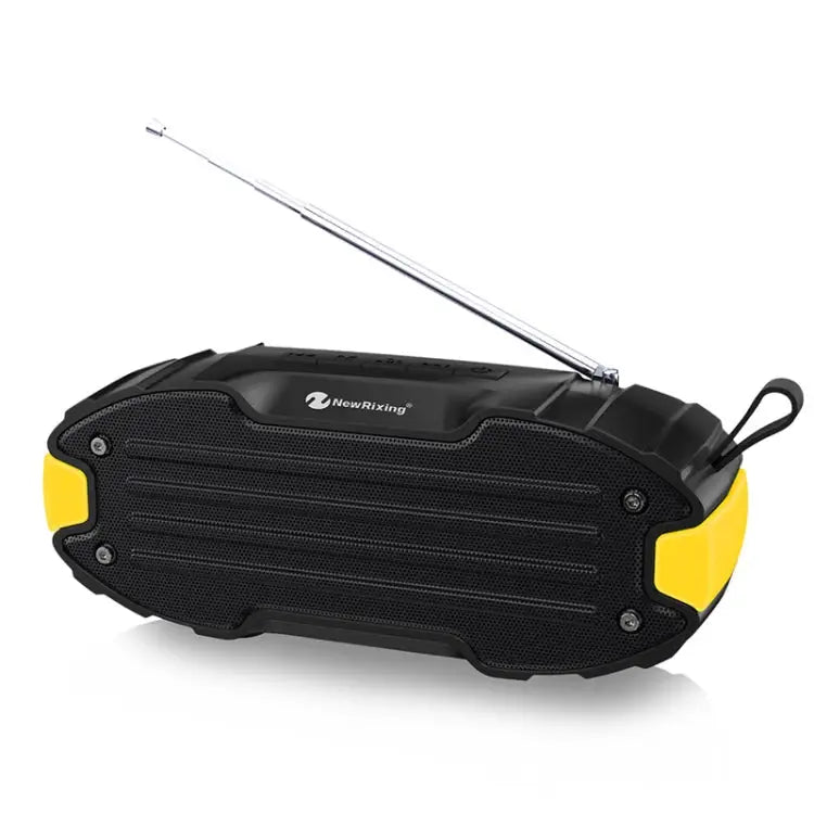New Rixing NR907 Portable Stereo Surround Soundbar Bluetooth Speaker with Microphone Support TF Card FM - Yellow