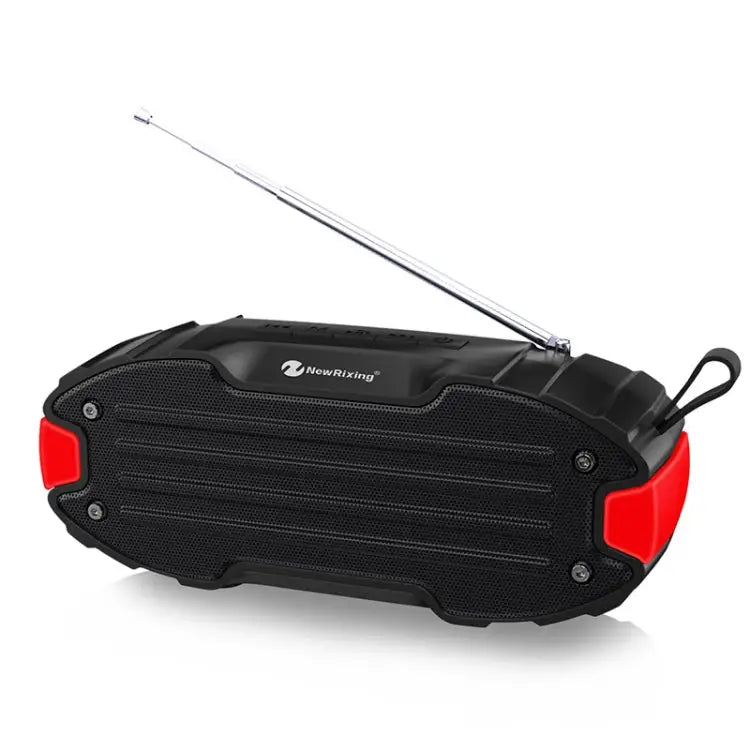 New Rixing NR907 Portable Stereo Surround Soundbar Bluetooth Speaker with Microphone Support TF Card FM - Red - Apple