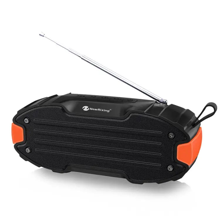 New Rixing NR907 Portable Stereo Surround Soundbar Bluetooth Speaker with Microphone Support TF Card FM - Orange