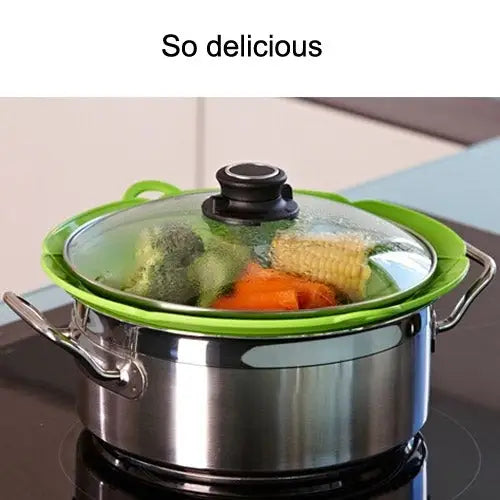 New Spill-Proof Anti-Flutter and Heat-Resistant Silicone Pot Cover (Ramdom Color Delivery)