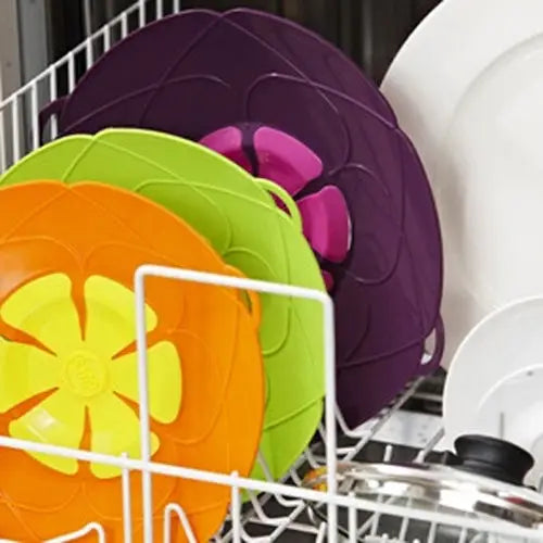 New Spill-Proof Anti-Flutter and Heat-Resistant Silicone Pot Cover (Ramdom Color Delivery)