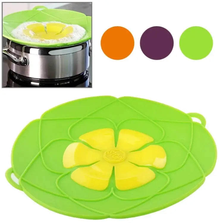 New Spill-Proof Anti-Flutter and Heat-Resistant Silicone Pot Cover (Ramdom Color Delivery)