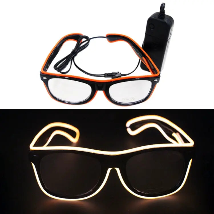 New Style LED Multi-color Fluorescent Glow Glasses EL Flashing Glasses Sound Control Type Random Color Delivery Glow