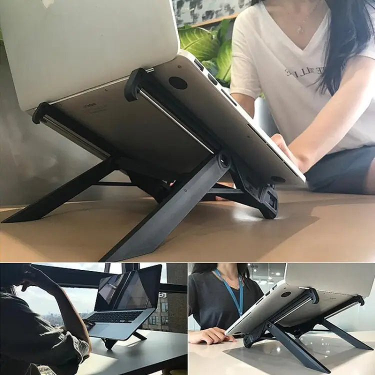 NEXSTAND Laptop Height Extender Holder Stand Folding Portable Computer Heat Dissipation Bracket Size: 27x3.9x3.6cm