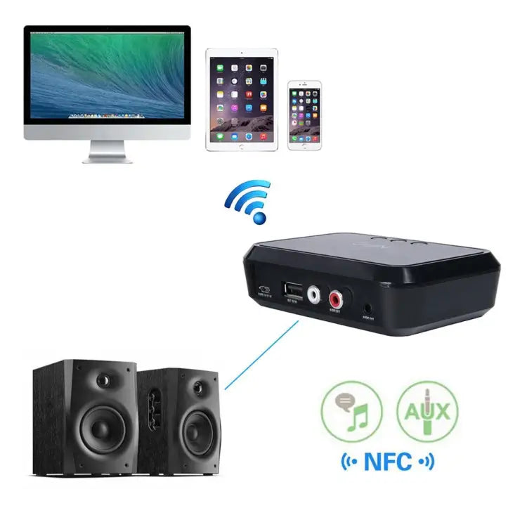 NFC Desktop Bluetooth Music Receiver 4.1 Bluetooth Adapter USB Drive Reads Bluetooth Speaker B10 - B10 - Apple