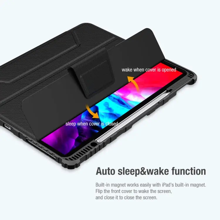 NILLKIN Bumper Pro Horizontal Flip Leather Case with Pen Slot & Holder & Sleep / Wake-up Function For iPad Pro 12.9
