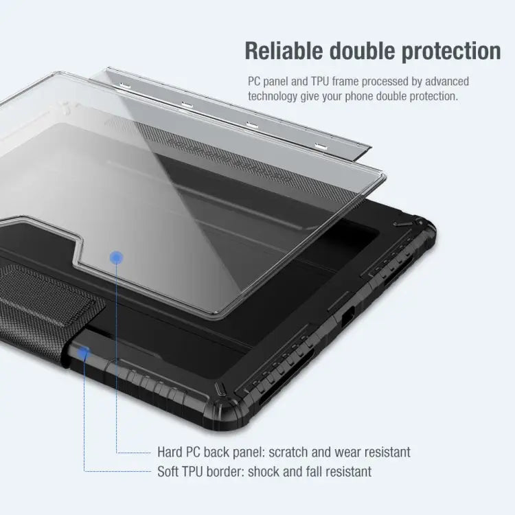 NILLKIN Bumper Pro Horizontal Flip Leather Case with Pen Slot & Holder & Sleep / Wake-up Function For iPad Pro 12.9