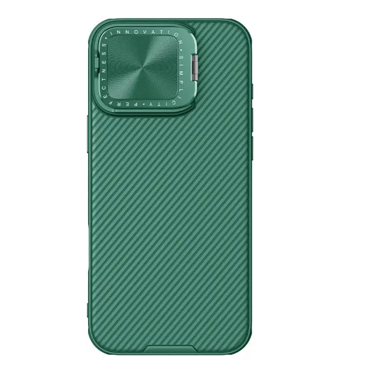 NILLKIN CamShield Prop MagSafe Magnetic PC Phone Case - For iPhone 16 Pro Max / Green - Apple Accessories
