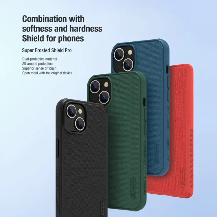 NILLKIN Frosted Shield Pro PC + TPU Phone Case For iPhone 14 For iPhone 14 Plus For iPhone 14 Pro For iPhone 14 Pro Max
