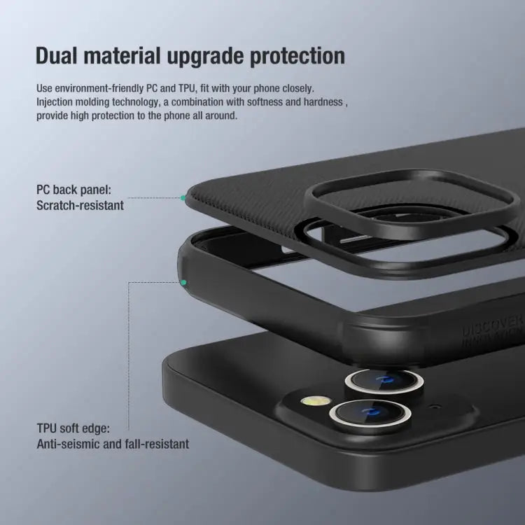 NILLKIN Frosted Shield Pro PC + TPU Phone Case For iPhone 14 For iPhone 14 Plus For iPhone 14 Pro For iPhone 14 Pro Max