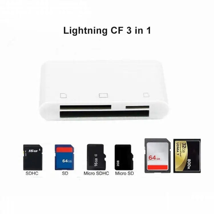 NK-1011 3 in 1 CF Card / TF Card / SD Card Reader For 8 Pin Devices NK-1011 - NK-1011
